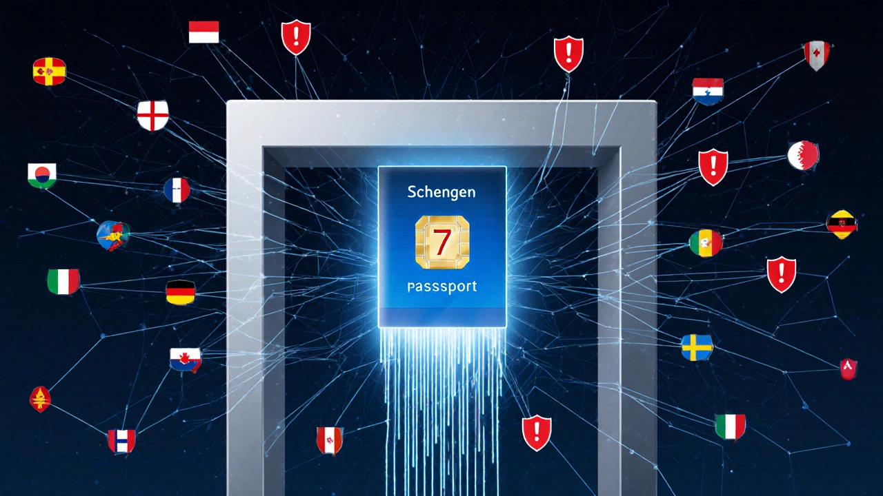 Цифровой шлюз с оплатой 7 евро и потоком данных паспорта среди стран Шенгена.