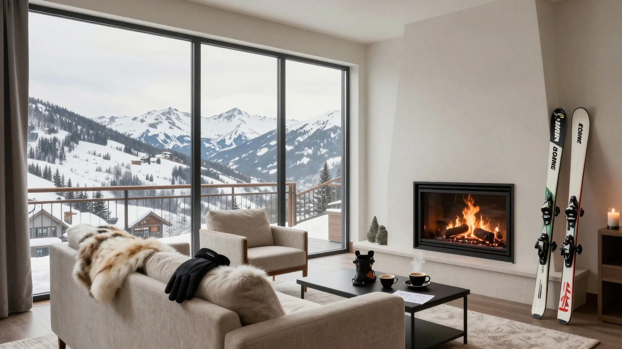 Люкс-апартаменты в Вейле за  000 в неделю: вид на горы, камин, персонализированные лыжи, утонченная атмосфера.